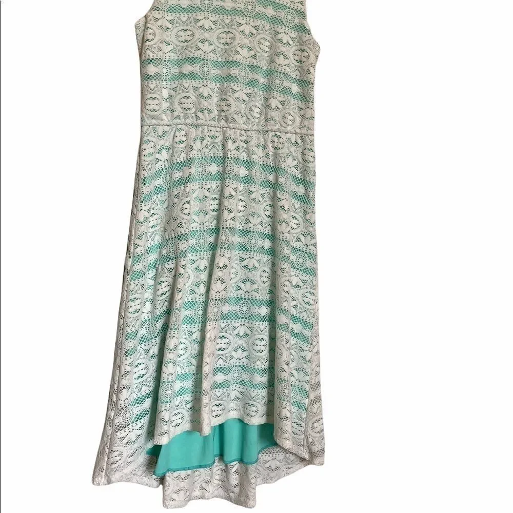 Maurices Mint & Cream Lace Dress Medium